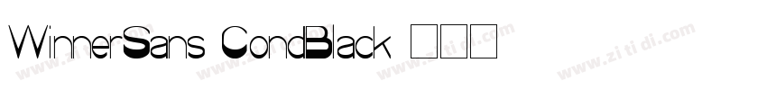 WinnerSans CondBlack字体转换
